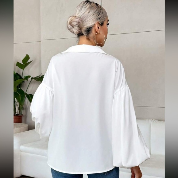 Luxe lantern sleeve blouse - Picture 9 of 15
